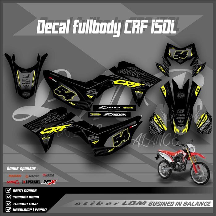 Decal Crf 150 L Free Custome Design Stiker Crf 150 L Full Body Original Dan Terpercaya