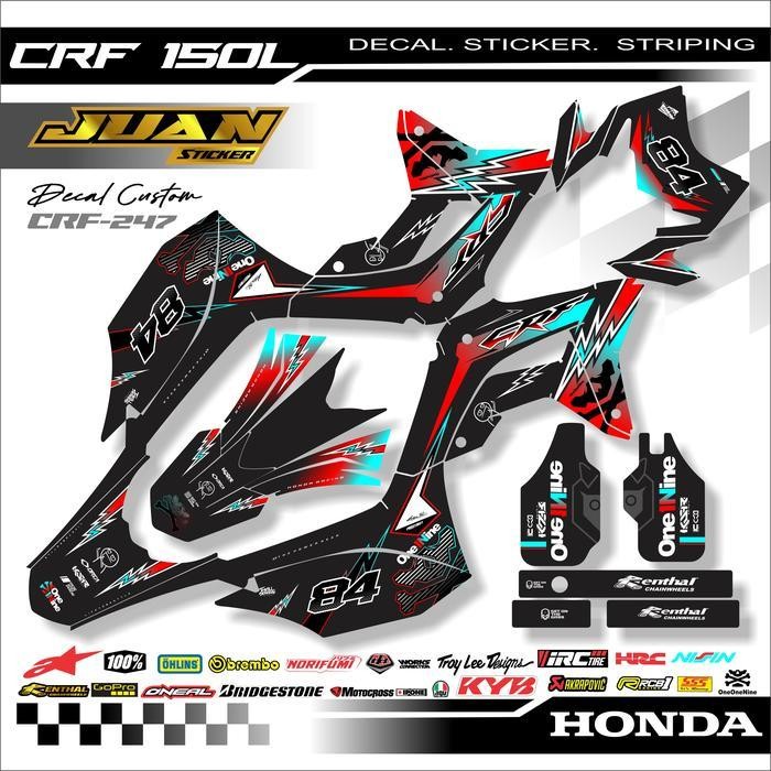 Decal Sticker Crf 150 L Full Body Stiker Decal Motor Honda Crf 150 Trail Design Motif Keren Motorcyc