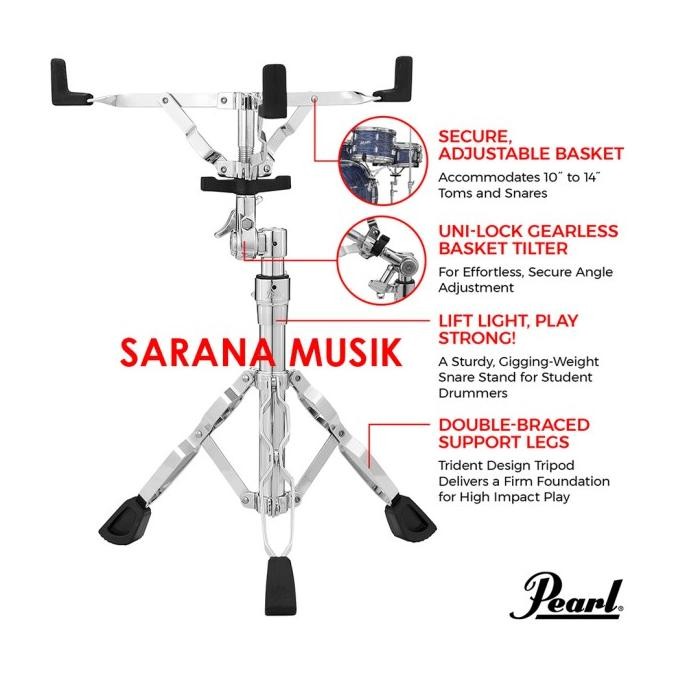 STAND SNARE PEARL S830 PEARL S 830 PEARL S-830 SNARE STAND DRUM ORIGINAL DAN TERPERCAYA