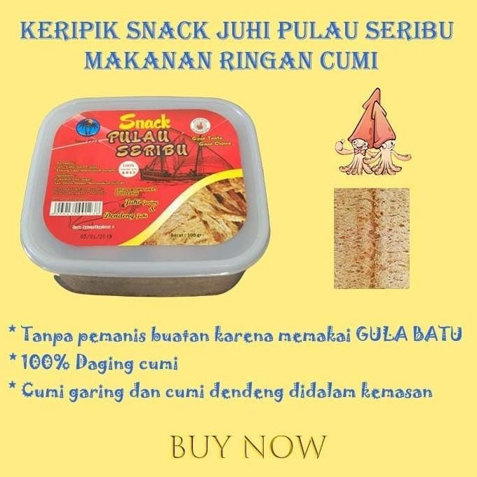 

Keripik Snack Juhi Pulau Seribu Makanan Ringan Cumi Kering