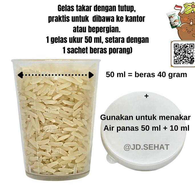 Beras Porang Fukumi Pouch 1kg dengan Gelas Takar