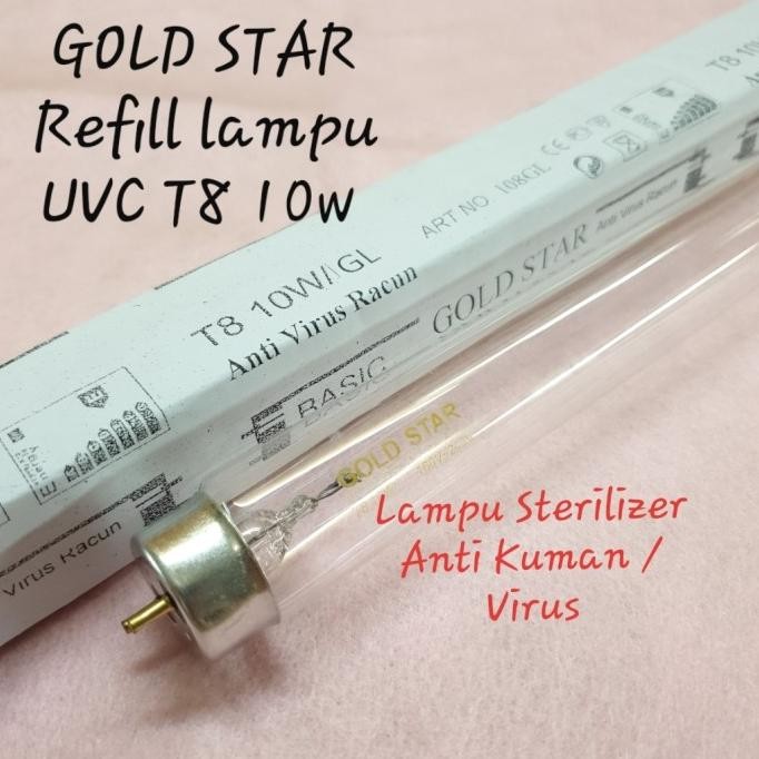 UVC Germicidal Anti Virus Kuman T8 10/15/20W Gold Star murah