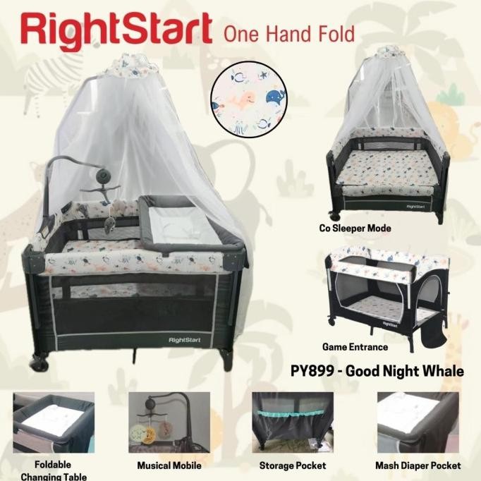 Baby Box Right Star 8 in 1 RightStart Tempat Tidur Bayi Anak Ayunan TS