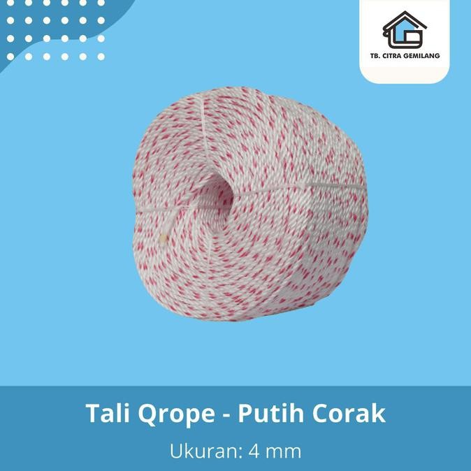 

Tali Tampar Plastik 4 Mm Asli - Qrope Putih Corak Roll New Stok