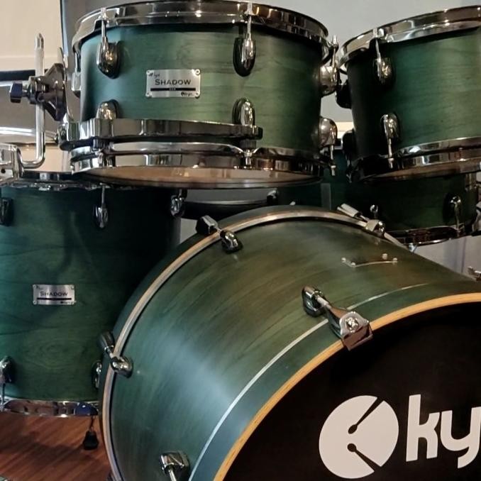 Kyre Nyx Ash Shadow Pandan Green 7 pcs Drum Set with Hardware