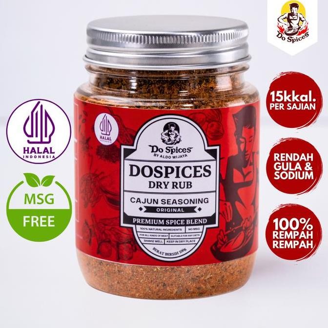 

Dospices Healthy Dry Rub [Cajun Seasoning] Bumbu Marinasi Rendah Kalori [100 Gr] Bubuk Rempah Instan Rendah gula Rendah lemak murah