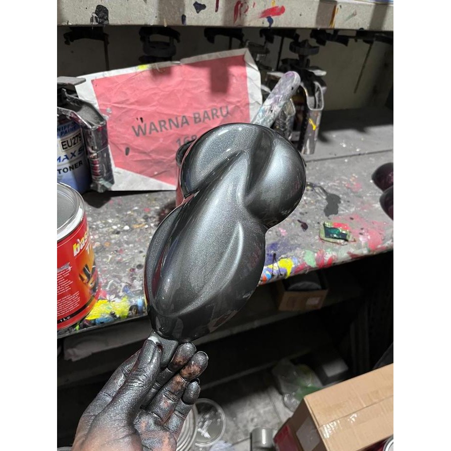 cat dark grey metalik jenis pu/cat abu abu metalik pu murah