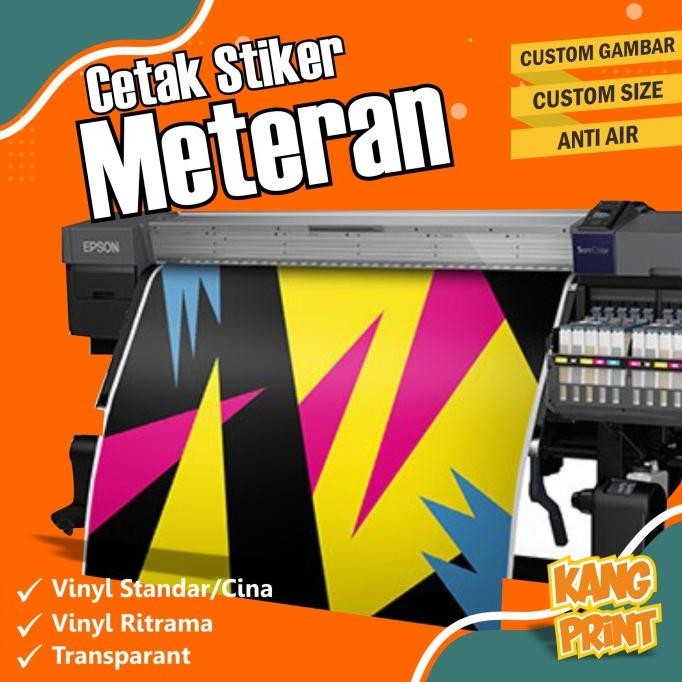 

Cetak Stiker Sticker Vinyl Meteran Ritrama waterproof murah