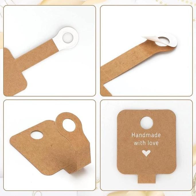 

100pcs/Set Label Perhiasan Gantung 4x10.2cm Label Harga Perhiasan Label Kalung Label Gelang Label Cincin murah
