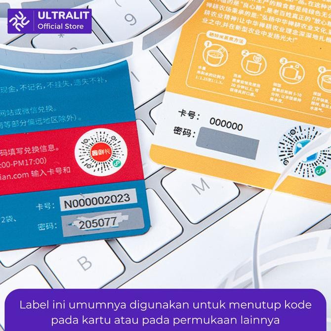 

ULTRALIT Scratch Sticker Label / Sticker Label Gosok Pin Voucher murah