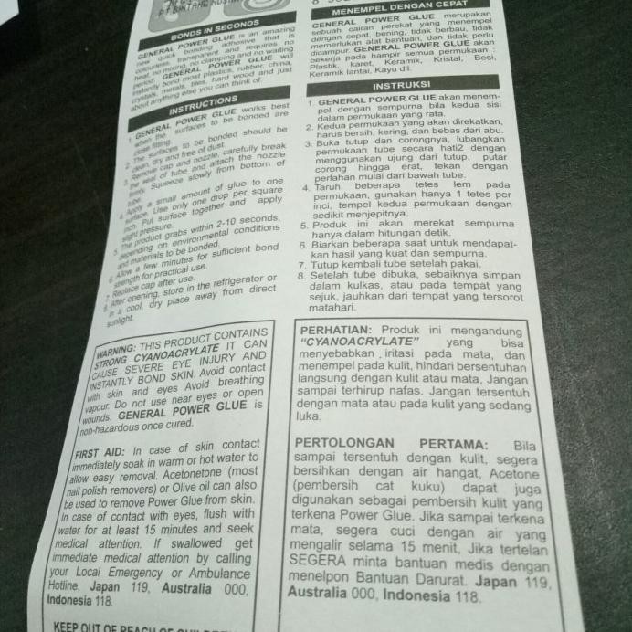 

Power Glue GENERAL Kotak murah
