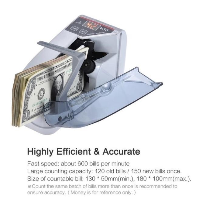 Mesin Penghitung Uang Mini V30 Portabel Money Handy Counter Hitung V30