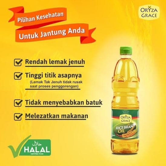 

ORYZA GRACE RICE BRAND OIL MINYAK GORENG SEHAT ALAMI 1L HARGA PROMO murah