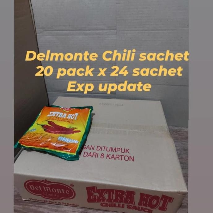 

Delmonte sauce chilli saus sambal sachet DUS Kartonan murah