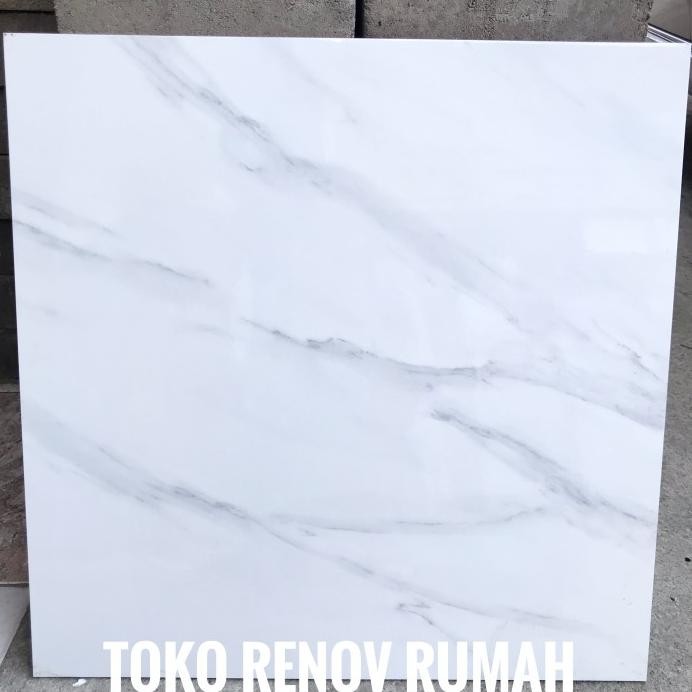 Keramik 60x60 putih motif carara (glossy)/ keramik lantai putih GLOSSY murah
