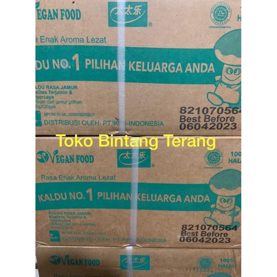 

Totole Bumbu Kaldu Jamur 400 gr x 20 pcs per 1 Dus/Karton Mokucing murah