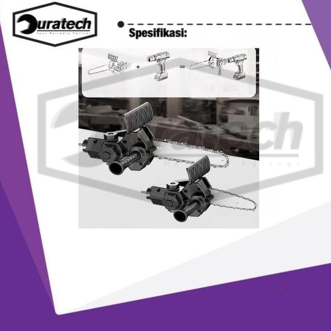 Cykat Chainsaw Adaptor Mesin Bor 4" 6" - Adapter Konverter Mesin Bor Menjadi Mesin Chain Saw 4 Inch 