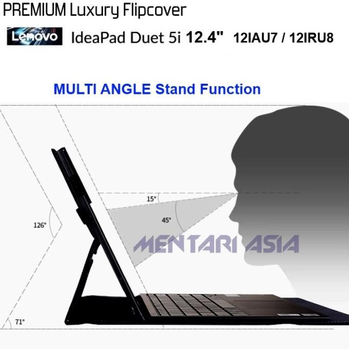 Murah Flipcover Lenovo Ideapad Duet 5 12.4" 12Iau7 12Iru8 - Premium Luxury Smart Cover Stand Functio