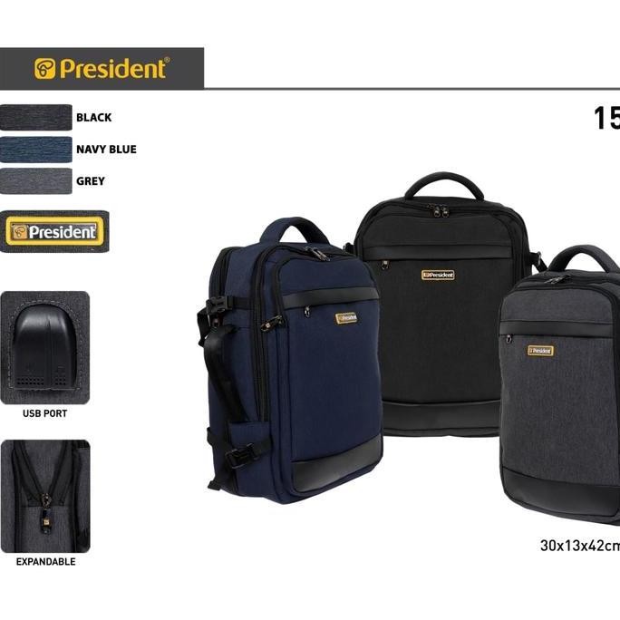 Sale Tas Ransel President 1588 Backpack Laptop Pria Wanita Anti Air