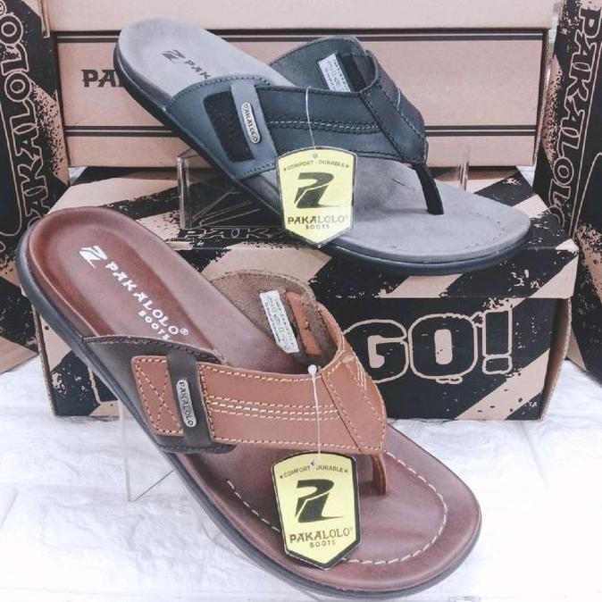 Promo Sandal Jepit Kulit Pakalolo Piramid 01 Original
