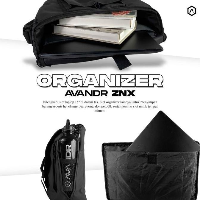 Promo Avandr Znx | Tas Laptop Selempang Pria Znx Hitam Sekolah