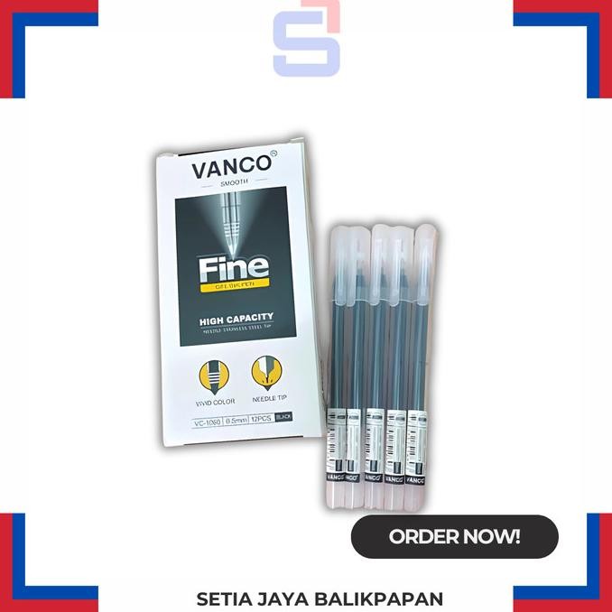 

*****] Pulpen Vanco VC-1060 Fine Gel Ink Pen 0,5mm