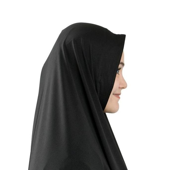 Grosir Kerudung Syar'I Khimar Super Jumbo Xxxl Bergo Pet/Jilbab Umroh Haji Khusus Hitam Panjang Musl