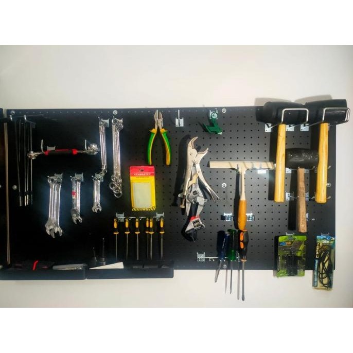 Pegboard Besi Tools+Hook | Tools Board Organizer | Tools Hanging Board