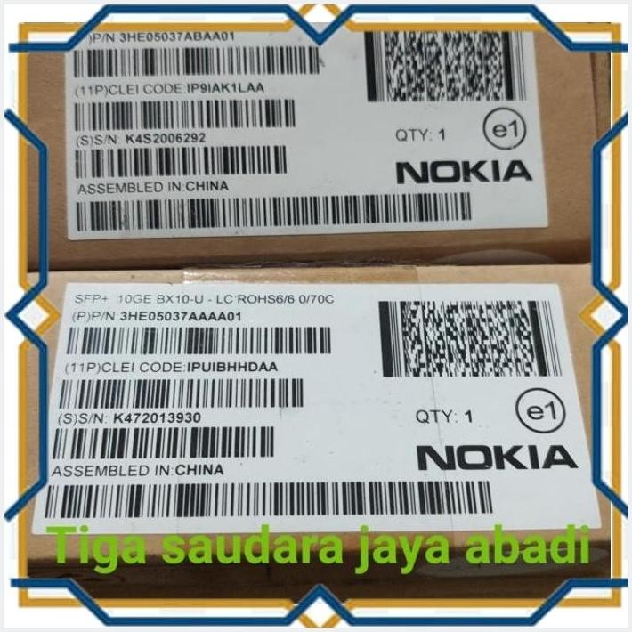 [PKK] SFP BIDI 10G 10KM NOKIA BARU DAN GARANSI 1TAHUN HARGA 1 PASANG