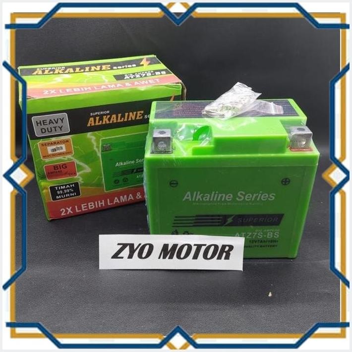 [zyo] aki kering satria fu 150 asli alkaline aki dual energy awet tahan lama