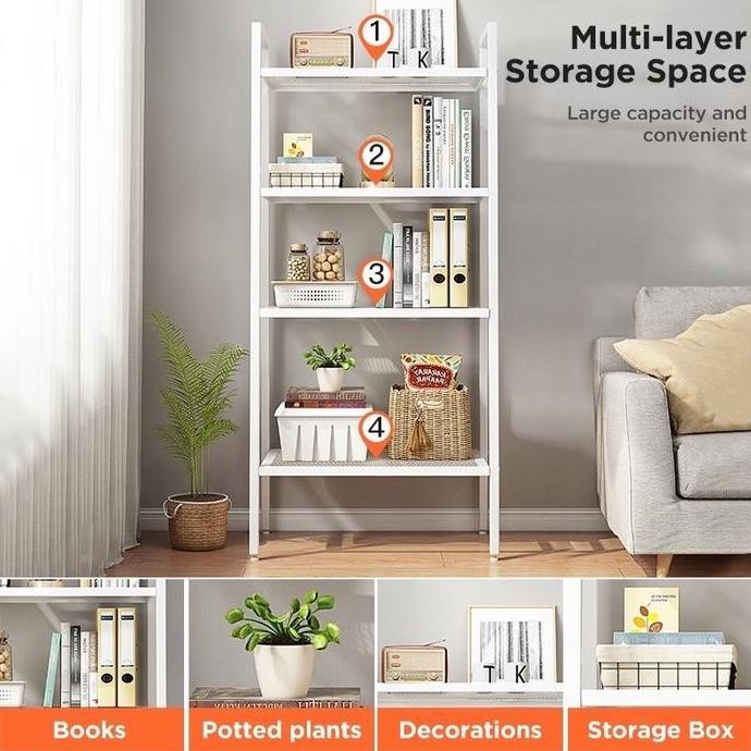 Grosir [Ak]5L  Susun Besi Rak Kamar Tidur/Rak Buku 4Susun/ Rak Buku/Rak Buku Aesthetic/Rak Buku Kama