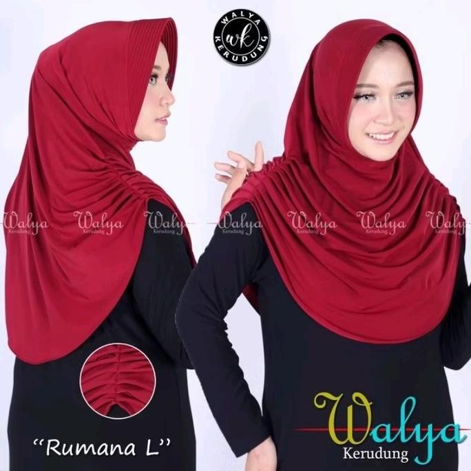 Sale Kerudung Instan Hijab Bergo Rumana Bahan Jersey Korea Walya - Muslim