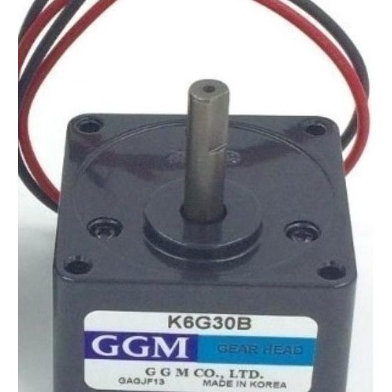 K6Dg25N2 + K6G30B Ggm Korea Electrik Dc Motor Gear Head Gearbox 24Vdc 25W / 24V Dc 25 Watt New Stok
