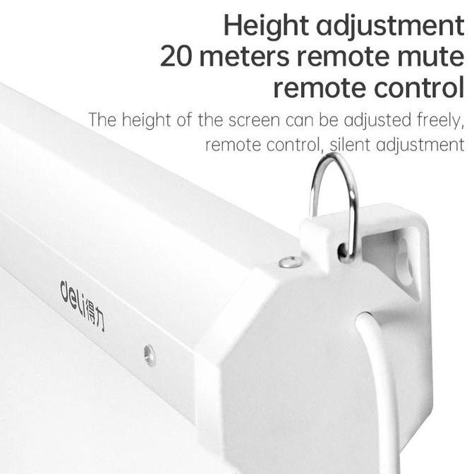 

Murah Deli Automatic Screen Projector Layar Proyektor Otomatis 100&120 Inch Dengan Remote Bisa Digantung E50440-Eu