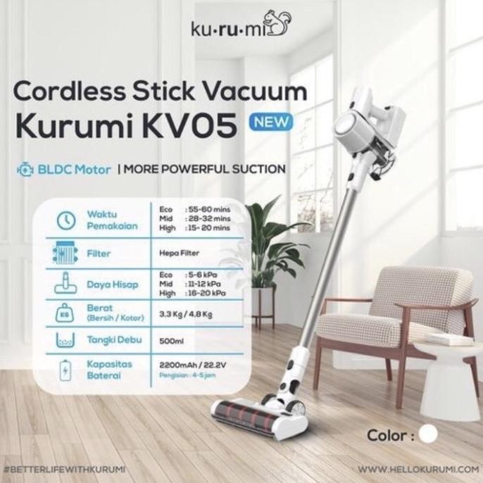 Promo Kurumi Kv05 Cordless Vacuum Cleaner New Rosegold Edition