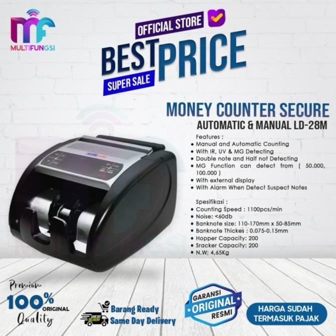 

Murah Secure Ld-28M Money Counter Automatic&Manual / Mesin Hitung Uang Ld28M