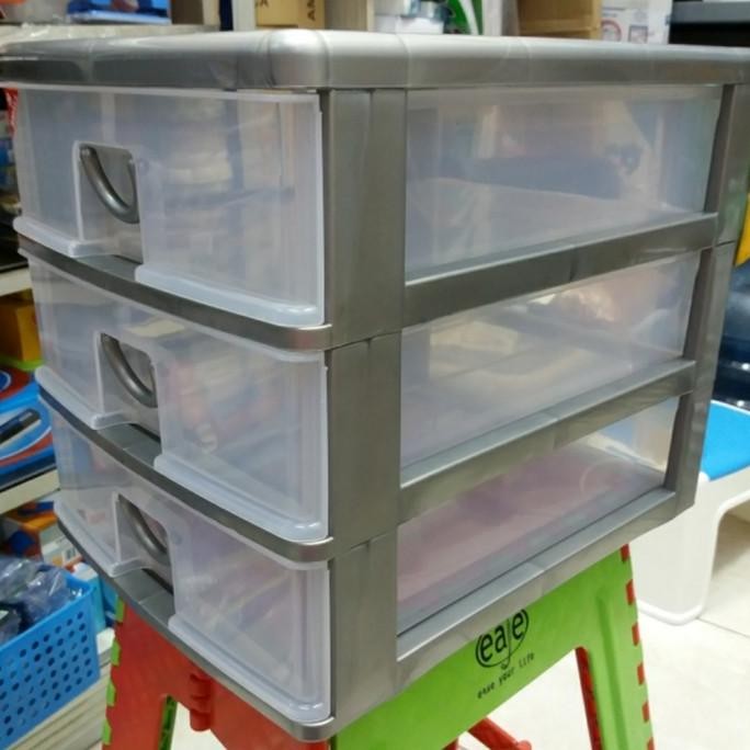 PROMO Laci Container Susun 3 Shinpo 355 Kertas A4 F4 Mirip Pressa Lion star