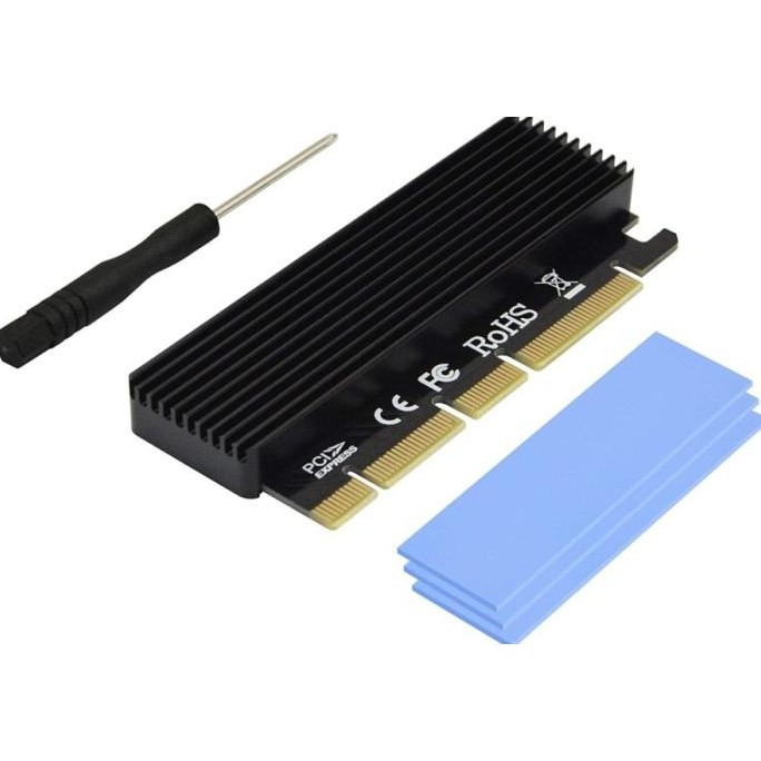 Pci Express To M.2 Nvme + Heatsink Adapter / Pcie X16 Co
