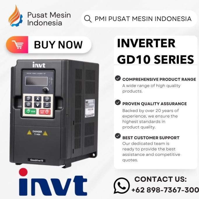 

Promo Invt Inverter Gd10-0R7G-S2-B 0.75Kw / 220V / 1Phase/ Inverter Invt/ Inverter Gd10/ Inverter/ Inverter 1Phase/ Inverter1 Phase 4.2 A/ Inverter Invt/ Inverter Gd10/ Inverter/ Inverter 1Phase/ Inverter1Phase