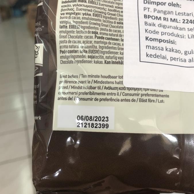 

Callebaut well balanced bitter 400 grm chocolate chip 54.5 % dark 811 murah