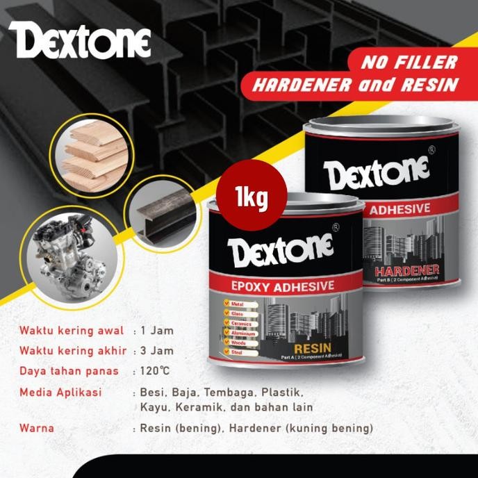 Promo Lem Besi Dextone Hardener & Resin 250 GR COD
