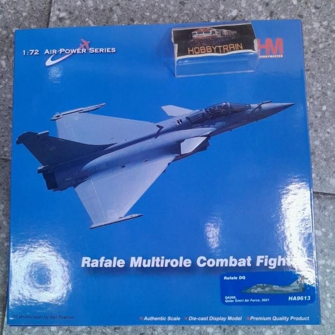 DIECAST PESAWAT HOBBY MASTER 1:72 HA9613 Rafale Multirole Combat Fighter Dassault Rafale DQ QA209, Q