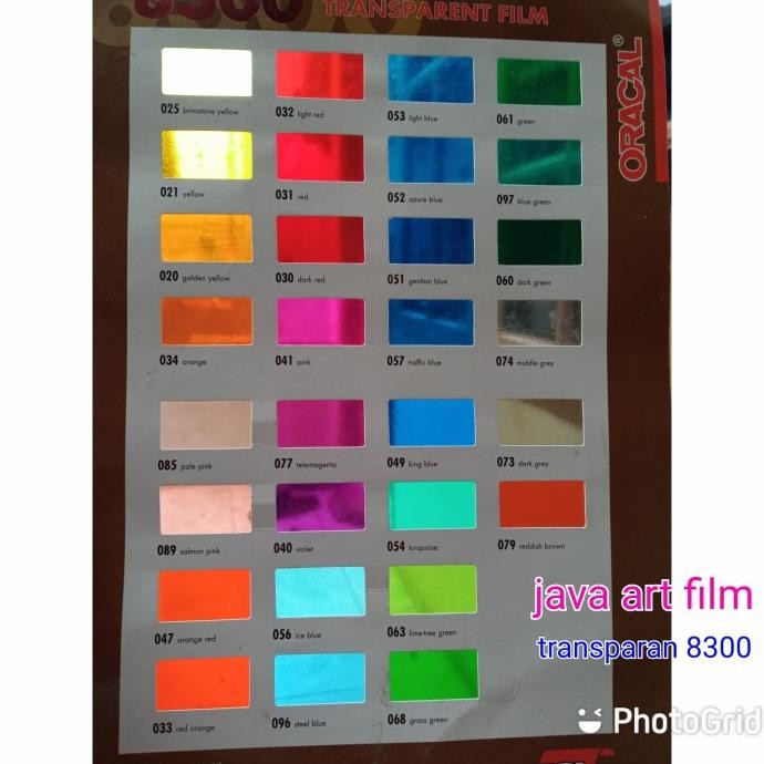 stiker oracal transparan 8300
