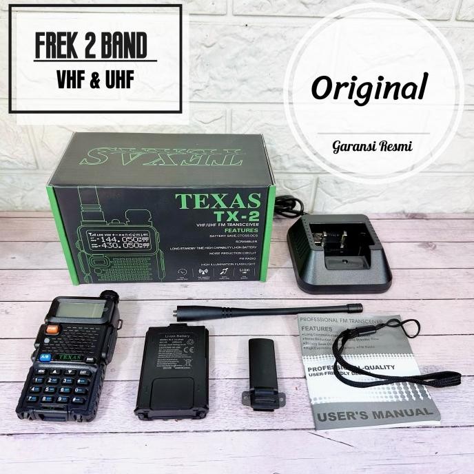 Murah Ht Texas Tx 2 / Ht Dual Band / Handy Talkie Texas Tx2