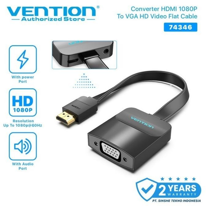 Vention Hdmi To Vga Converter With Female Micro Usb And Audio Port Co