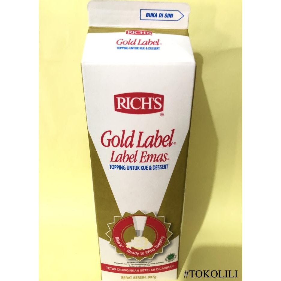 

Rich's Gold Label Whipping Cream 1 liter murah