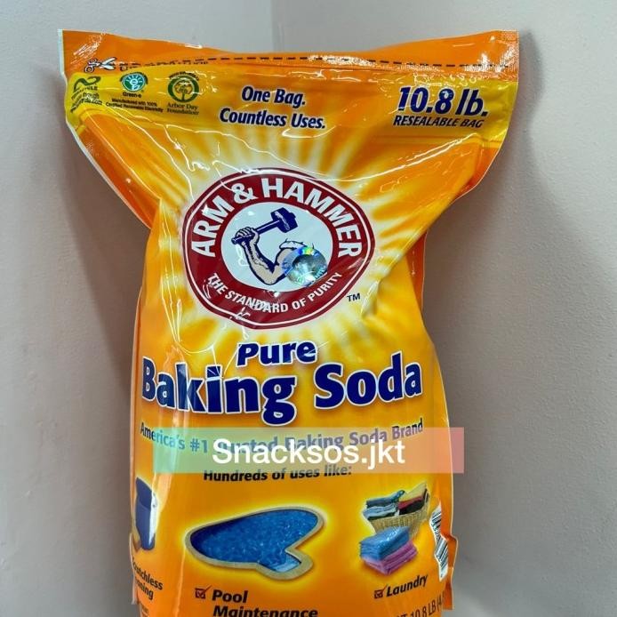 

[10.8 LB / 4.89 KG] Baking Soda Asli USA Merk Arm & Hammer Baking Soda murah