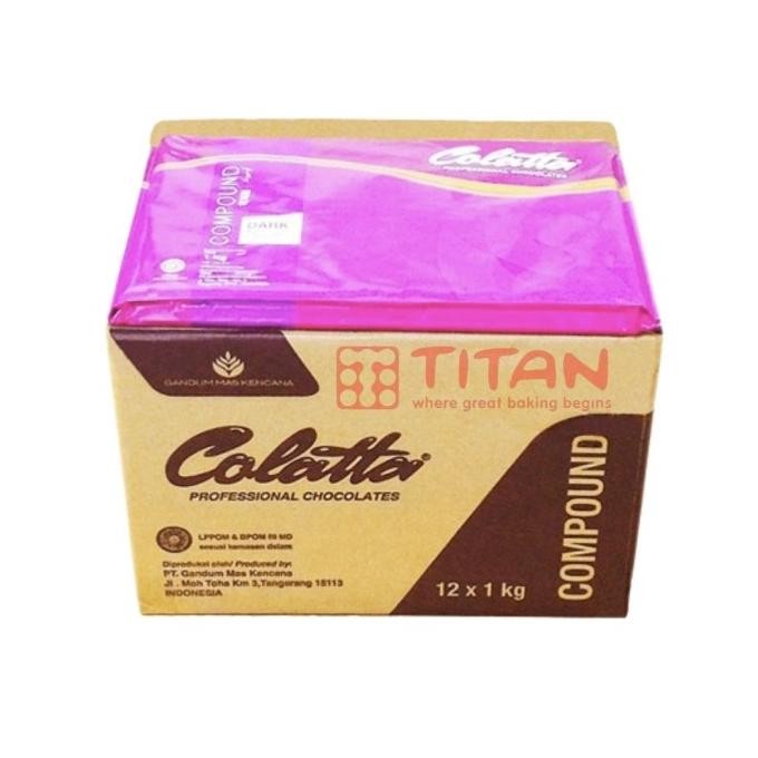 

Coklat Blok Colatta Dark Compound 1kg/Chocolate 1kg/Coklat HItam murah