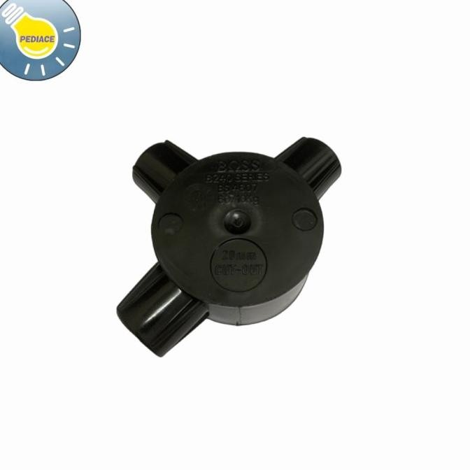 

T dus Tee dus Tedus Tee doos T dos Tedos 20mm HITAM Cabang 3 BOSS