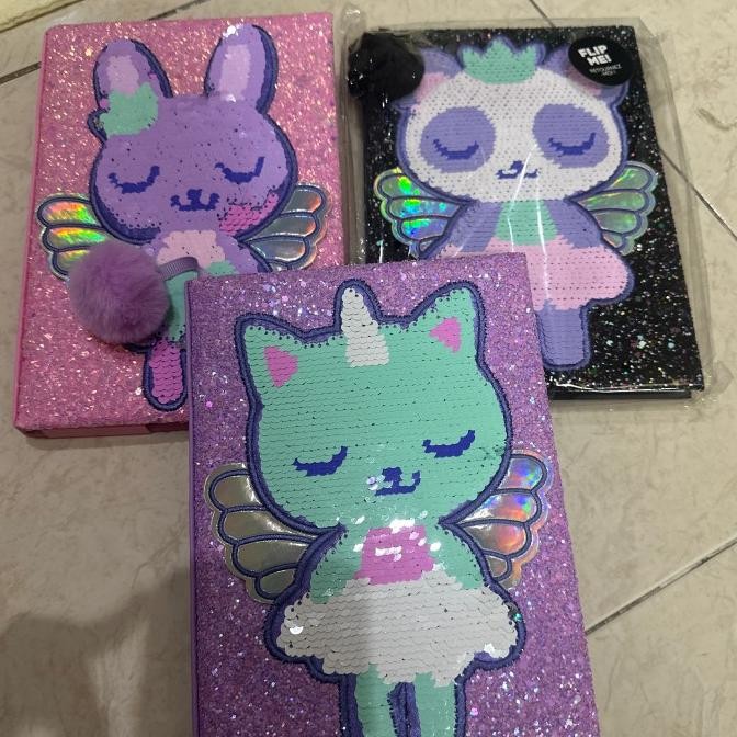 

SMIGGLE NOTEBOOK SEQUIN A5 with pompim original